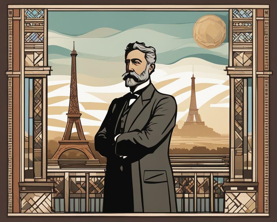 Gustave Eiffel, de architect van de Eiffeltoren.