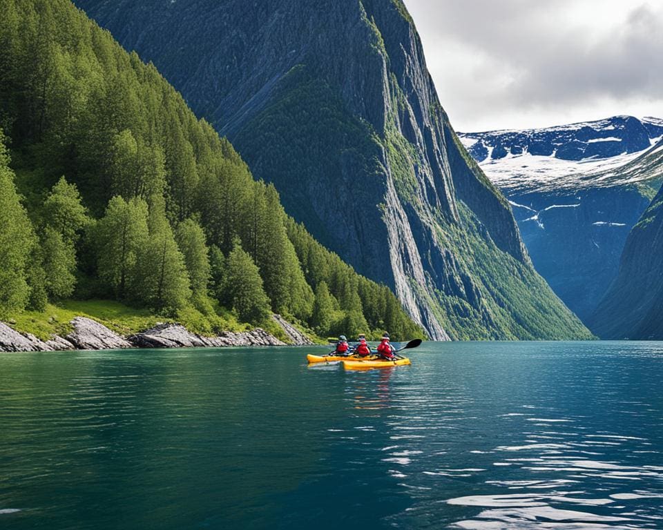 Beste kajakroutes Noorwegen