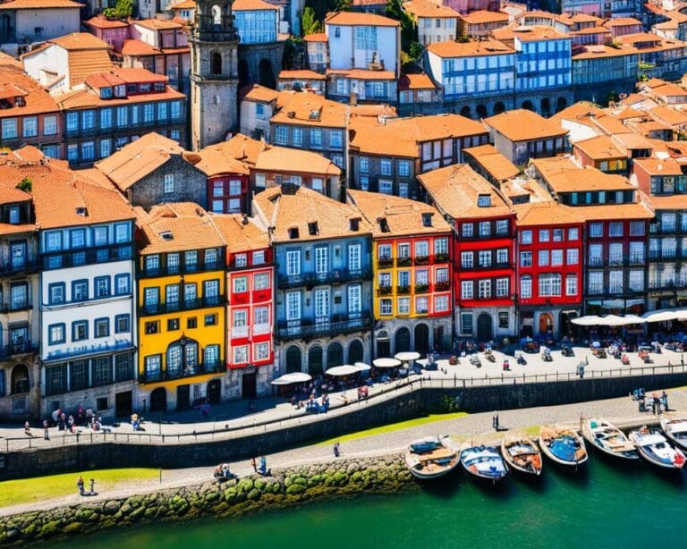 Wandel door de pittoreske oude binnenstad van Porto, Portugal.