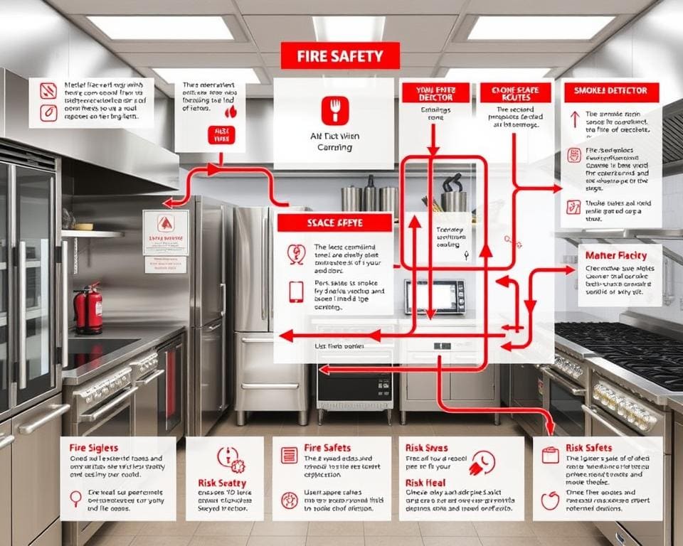brandveiligheidsplan in commerciële keukens