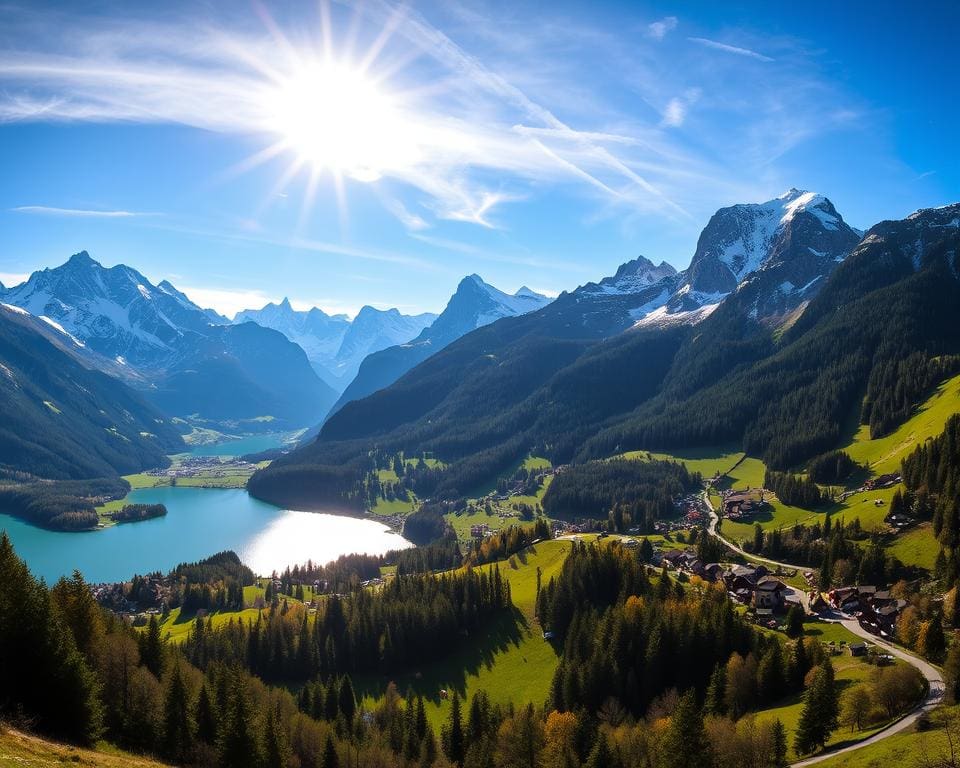 panoramisch uitzicht Alpen