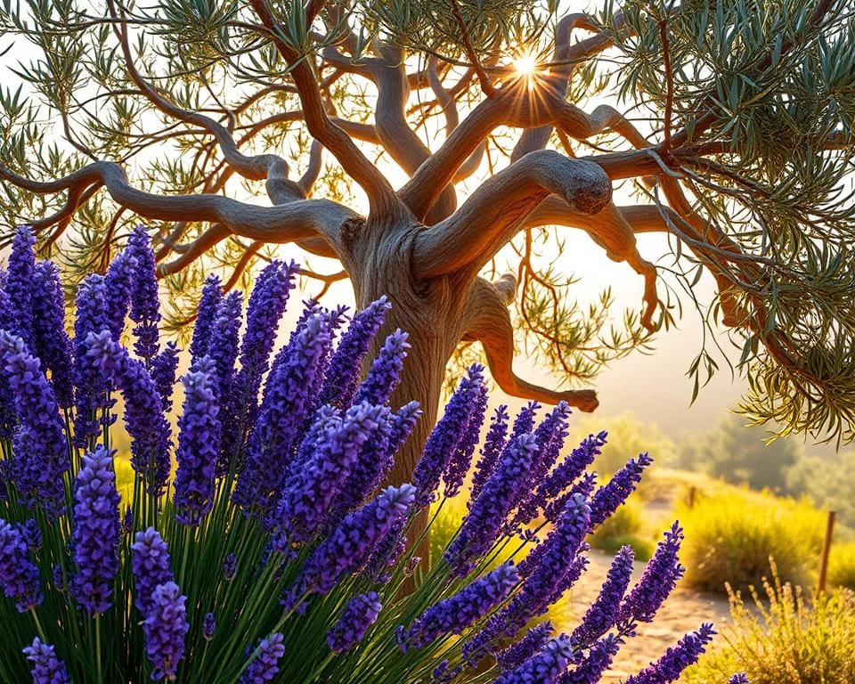 olijfboom en lavendel combineren